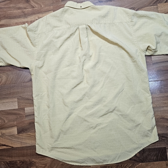 Cabela’s Men’s L Tall Short Sleeve Outdoor Fishing Shirt Yellow - Picture 6 of 6